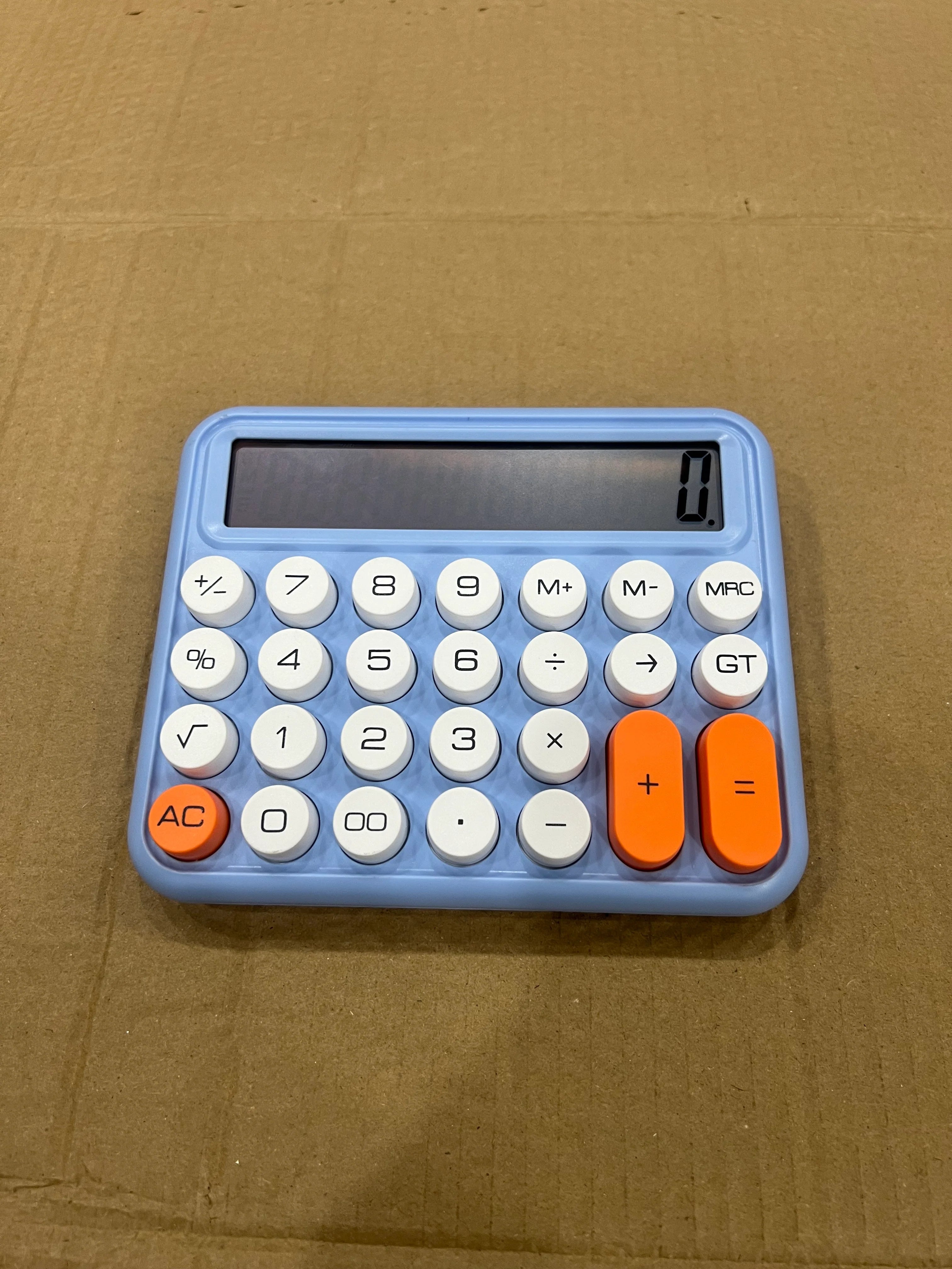 1pc Battery Operated Cute Color 12 Digit Basic Calculator 8869 With Lcd Screen For Students, Office, Finance, Etc.