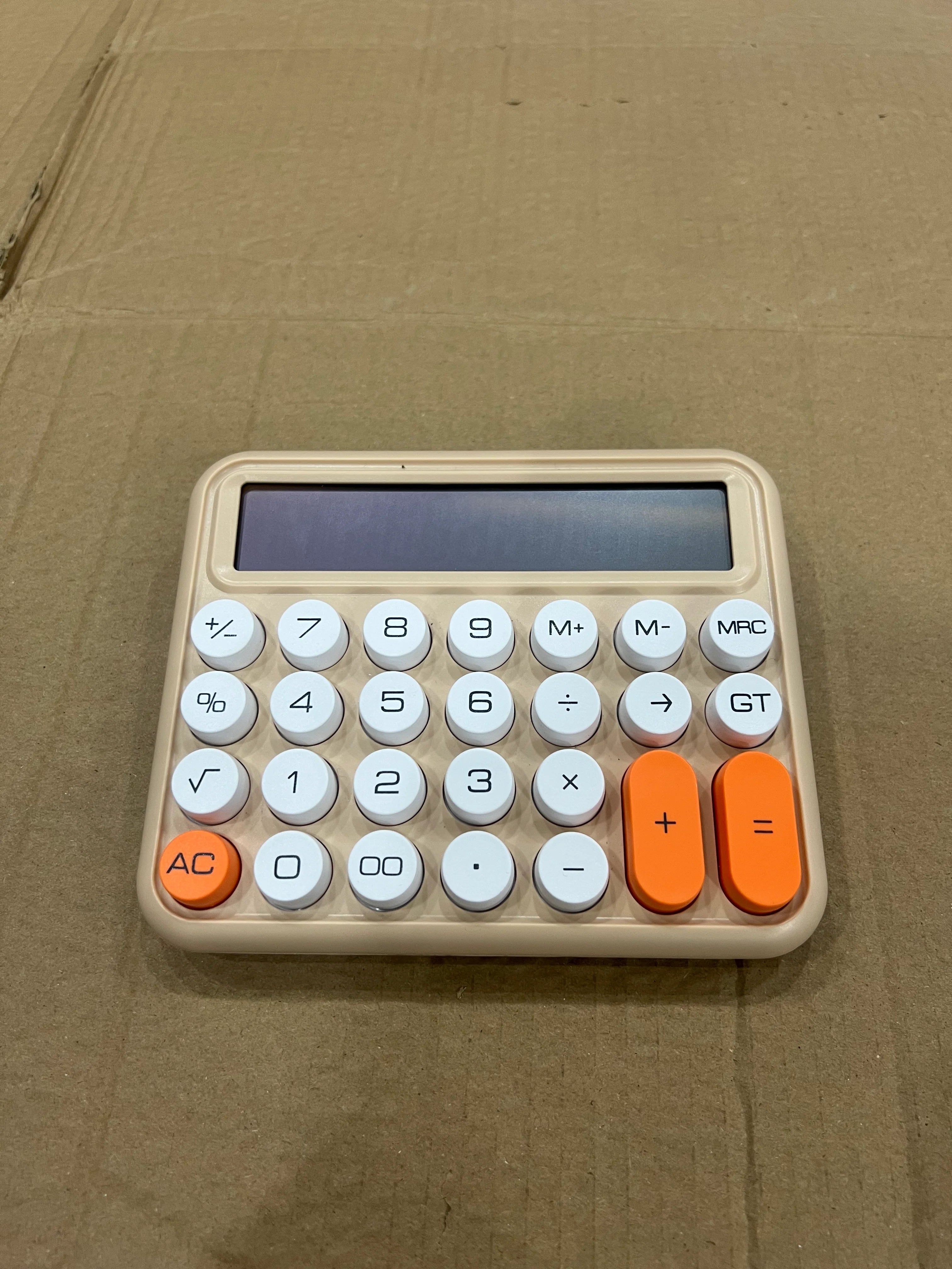 1pc Battery Operated Cute Color 12 Digit Basic Calculator 8869 With Lcd Screen For Students, Office, Finance, Etc.