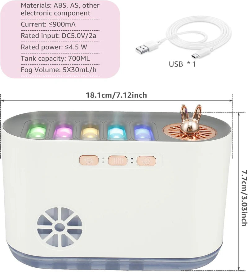 Humidifier with 5 Mist Ports